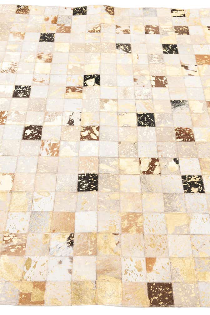 5' x 8' 1 Cowhide Leather Rug