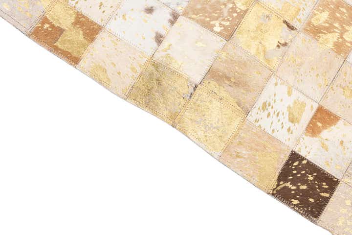 5' x 8' 1 Cowhide Leather Rug