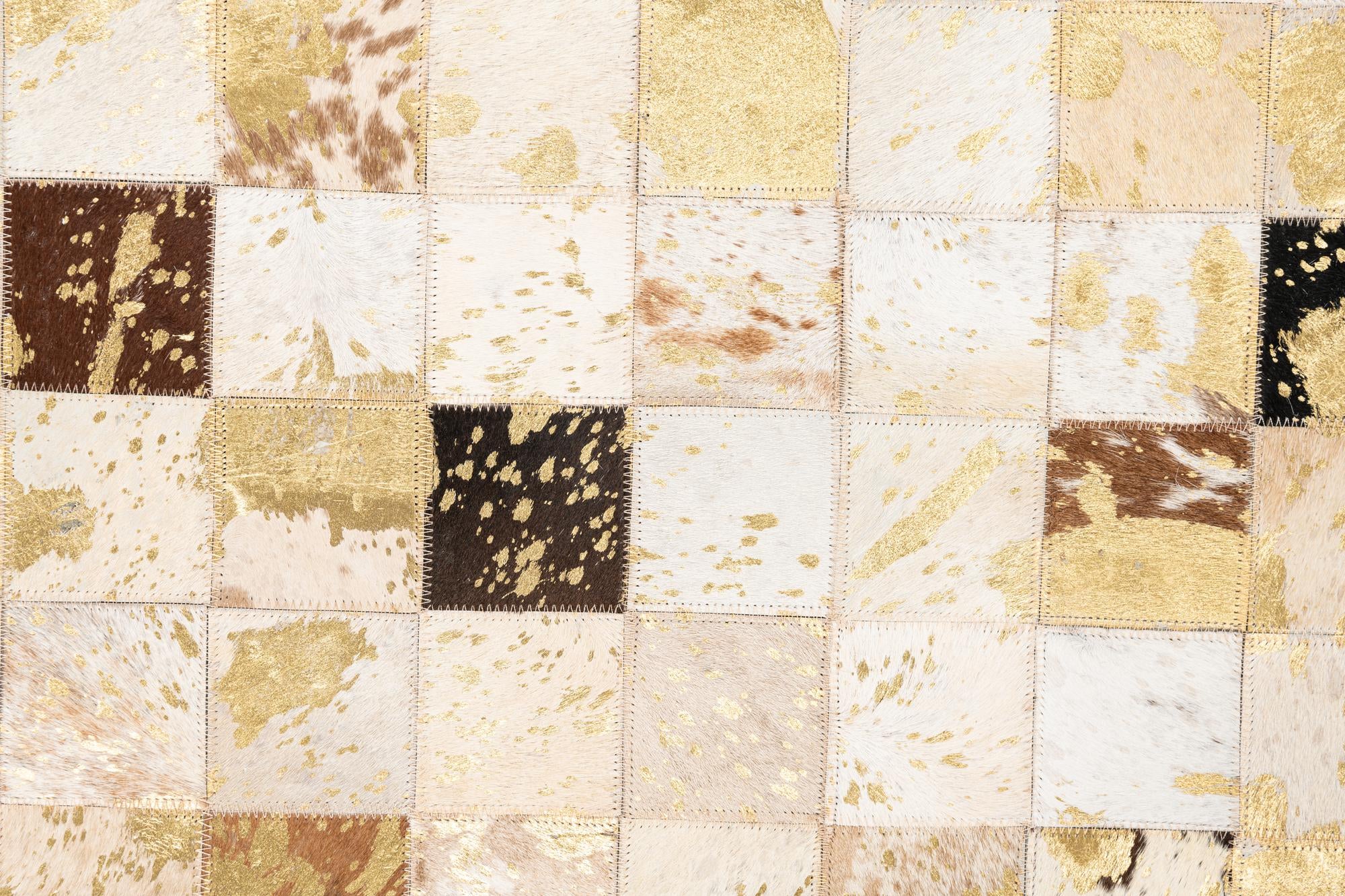 5' x 8' 1 Cowhide Leather Rug