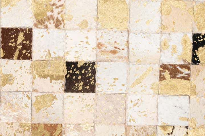 5' x 8' 1 Cowhide Leather Rug