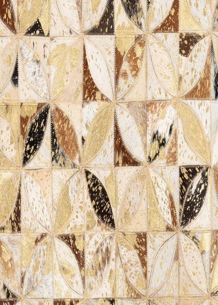 5' x 8' Cowhide Leather Rug