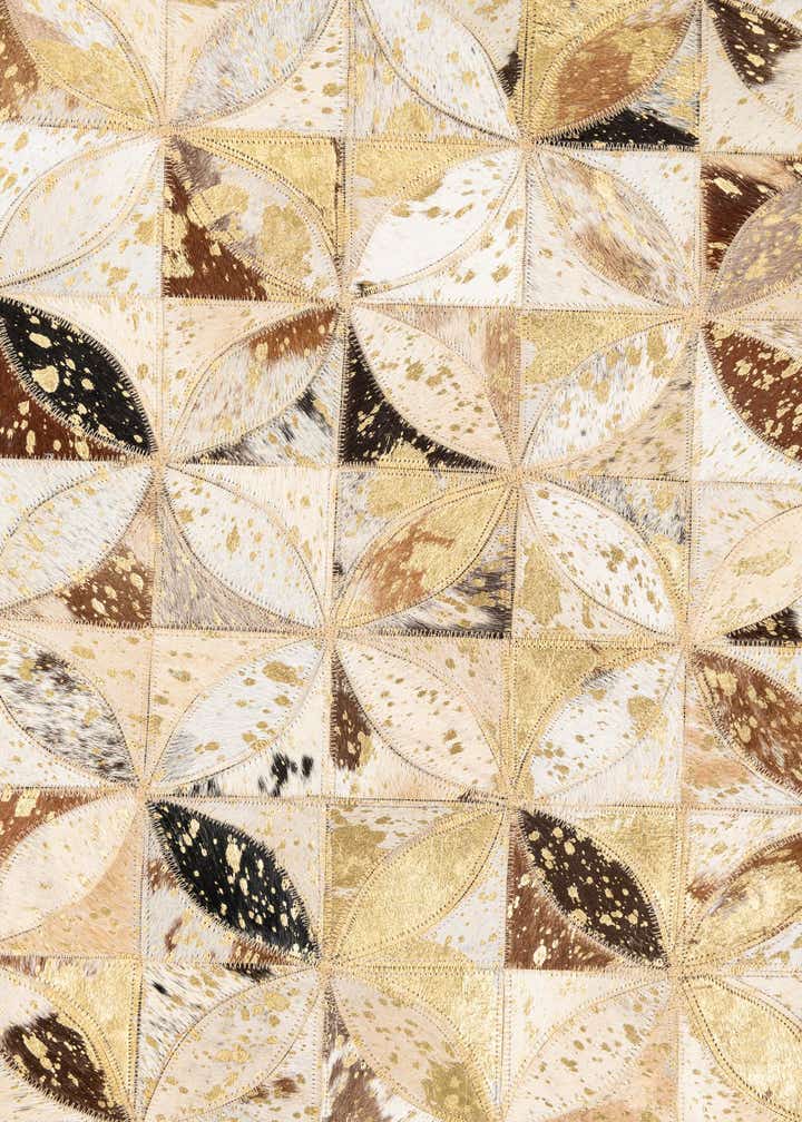 5' x 8' Cowhide Leather Rug