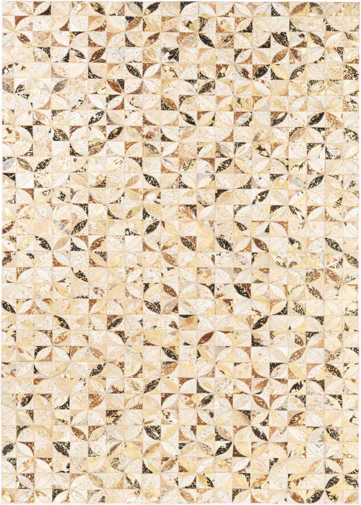5' x 8' Cowhide Leather Rug