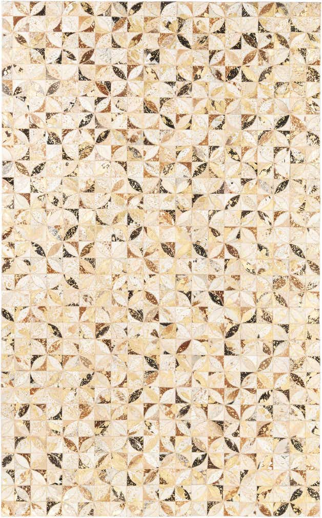 5' x 8' Cowhide Leather Rug