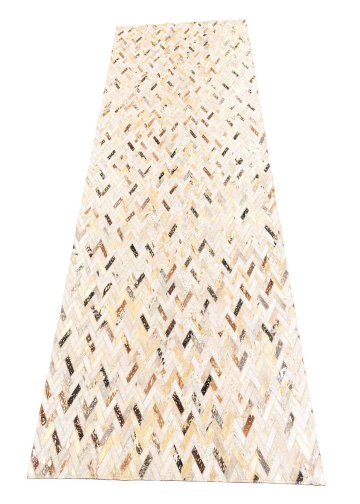 4' 10 x 7' 10 Cowhide Leather Rug
