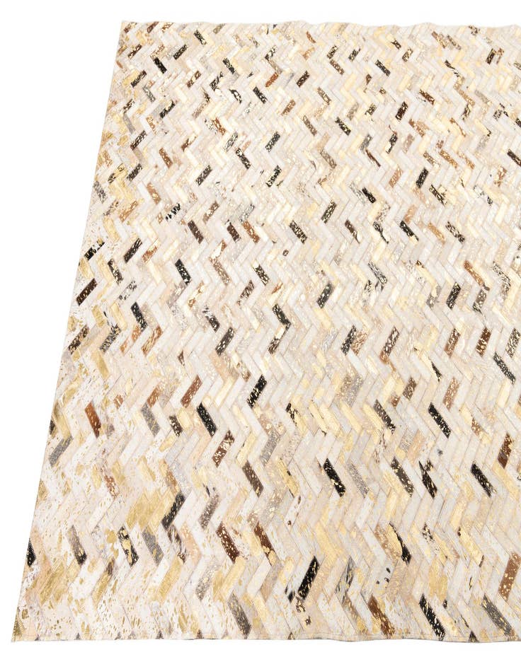 Detail image of 4' 10 x 7' 10 Cowhide Leather Rug