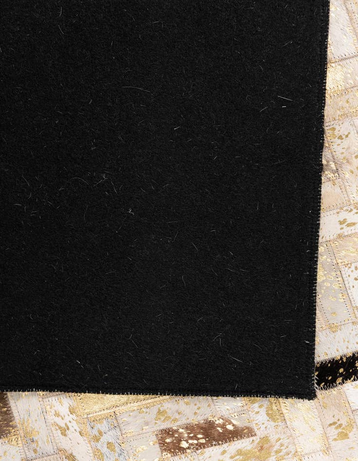 Detail image of 4' 10 x 7' 10 Cowhide Leather Rug