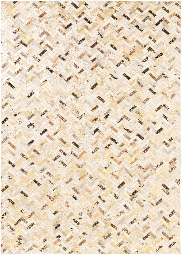 4' 10 x 7' 10 Cowhide Leather Rug