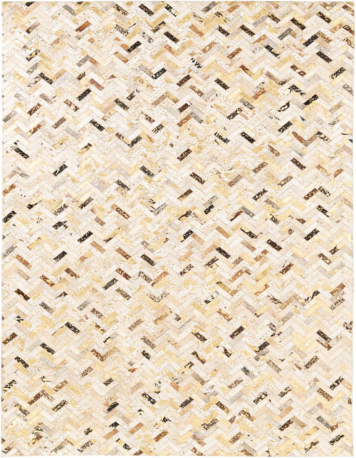4' 10 x 7' 10 Cowhide Leather Rug