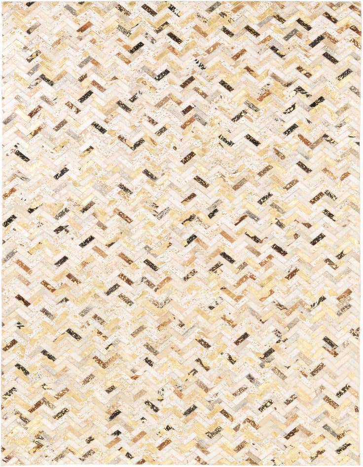 Detail image of 4' 10 x 7' 10 Cowhide Leather Rug
