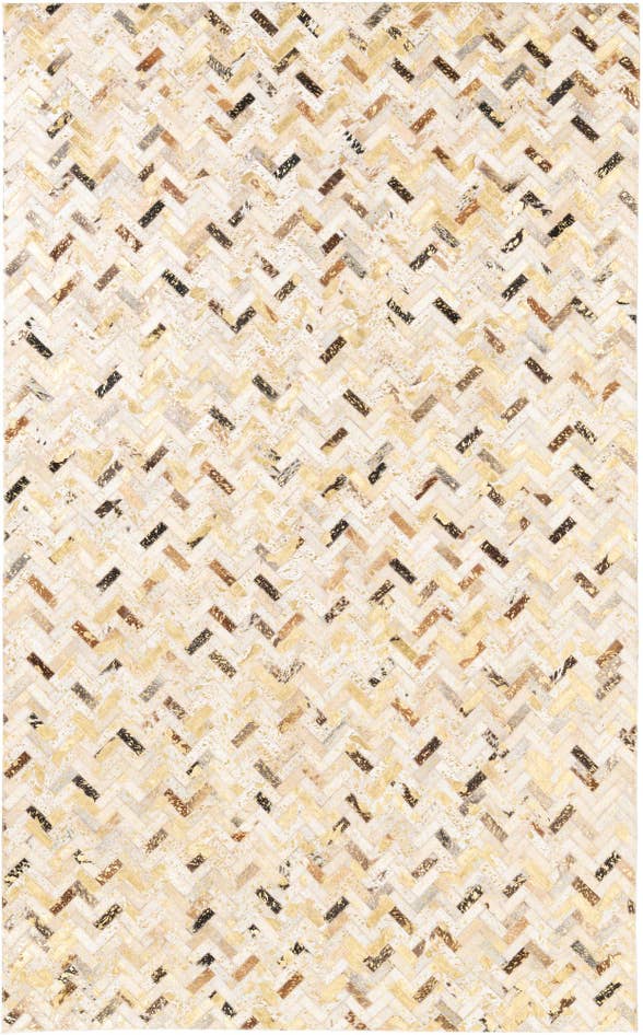 Detail image of 4' 10 x 7' 10 Cowhide Leather Rug