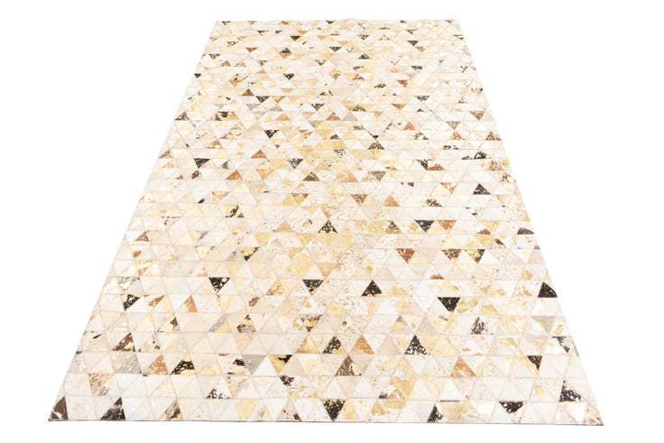 Detail image of 4' 10 x 7' 10 Cowhide Leather Rug