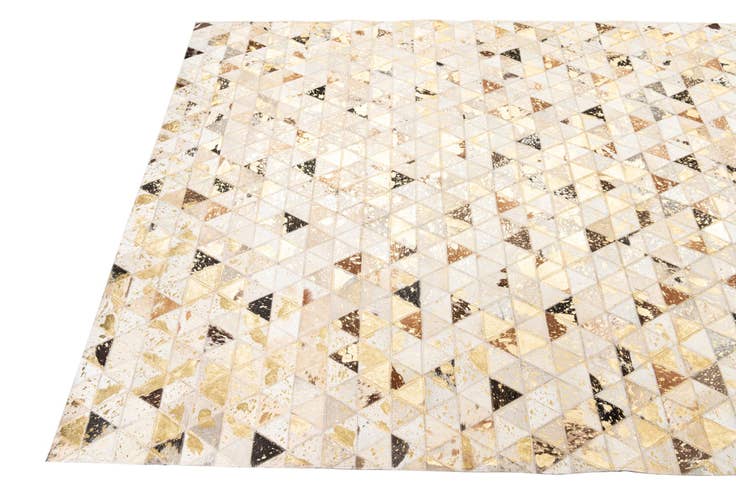 Detail image of 4' 10 x 7' 10 Cowhide Leather Rug
