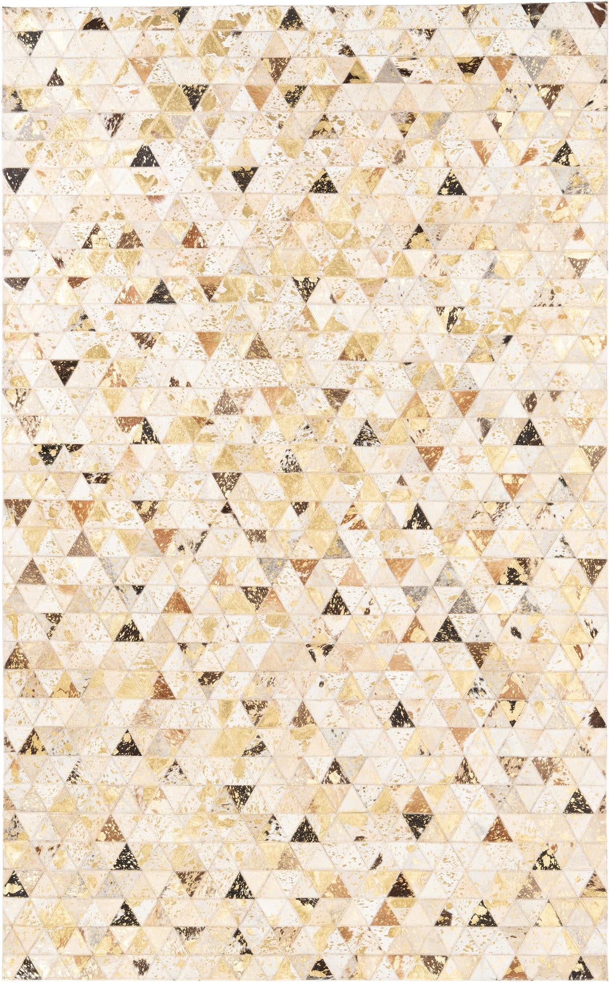 4' 10 x 7' 10 Cowhide Leather Rug