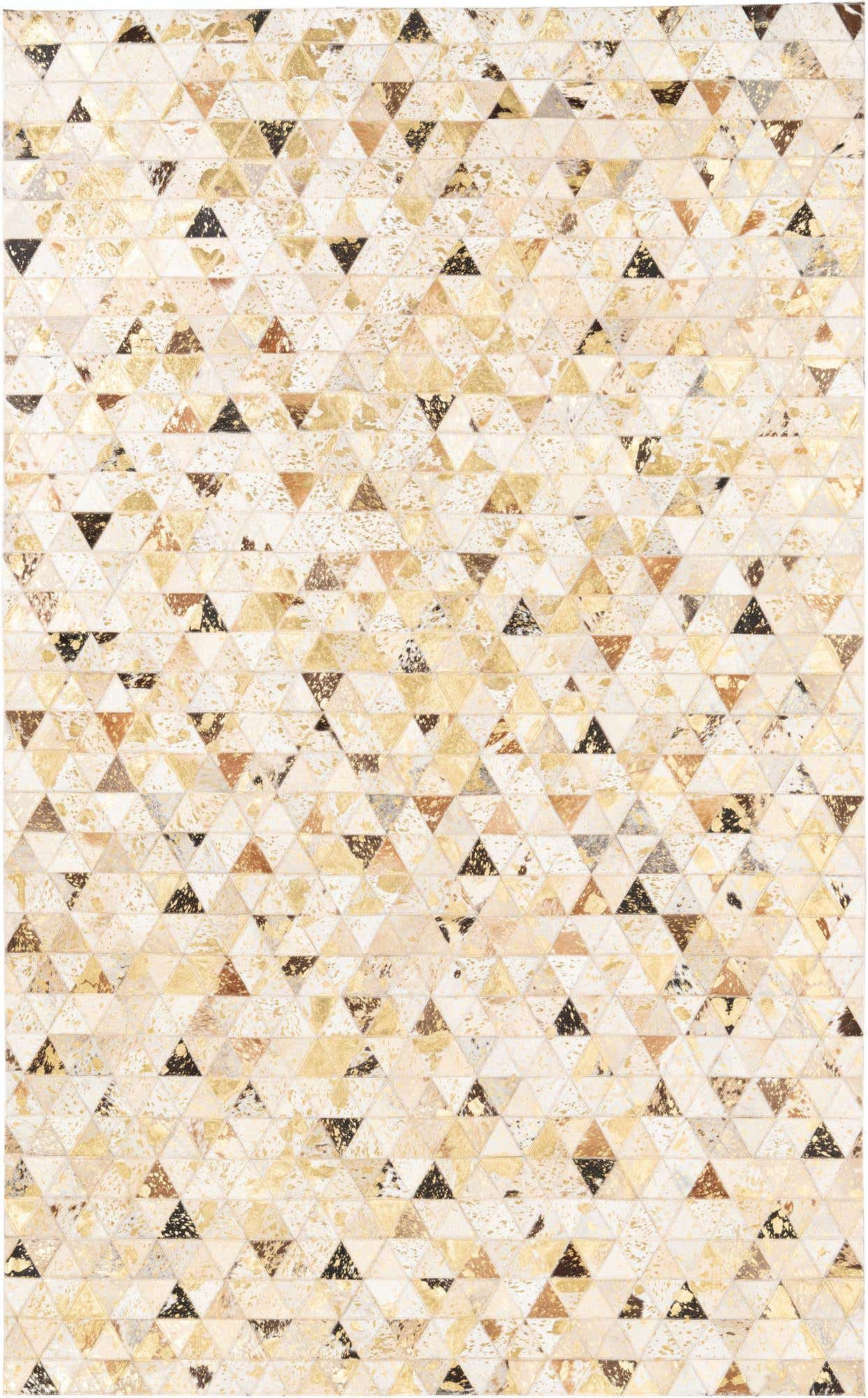 4' 10 x 7' 10 Cowhide Leather Rug
