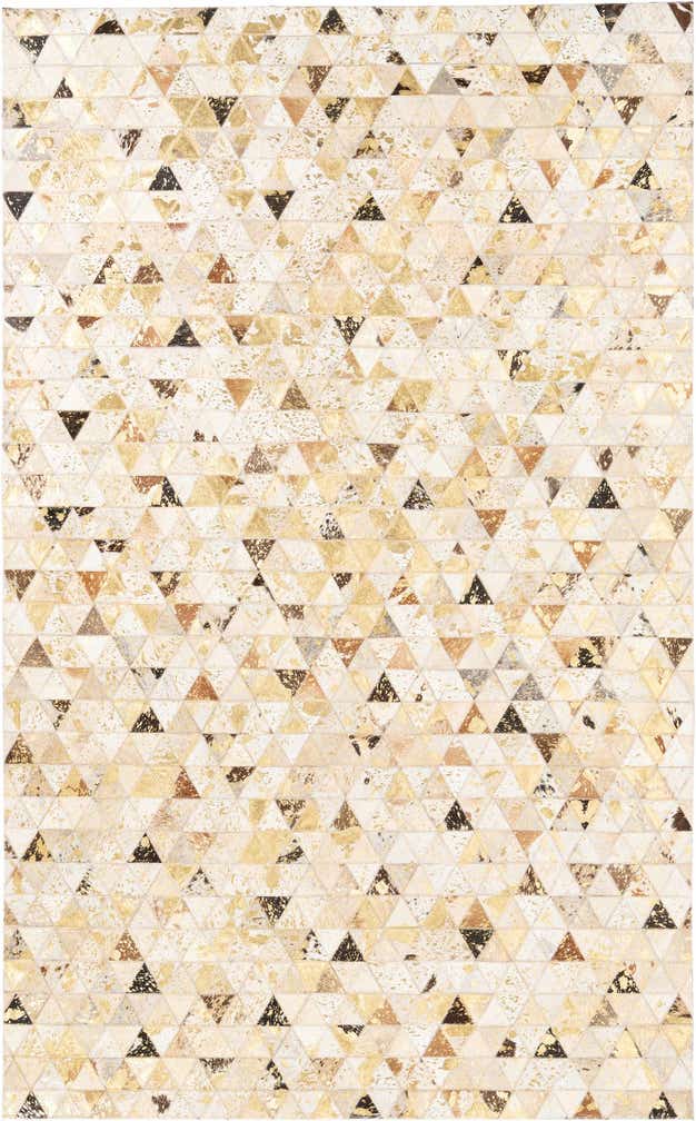 4' 10 x 7' 10 Cowhide Leather Rug