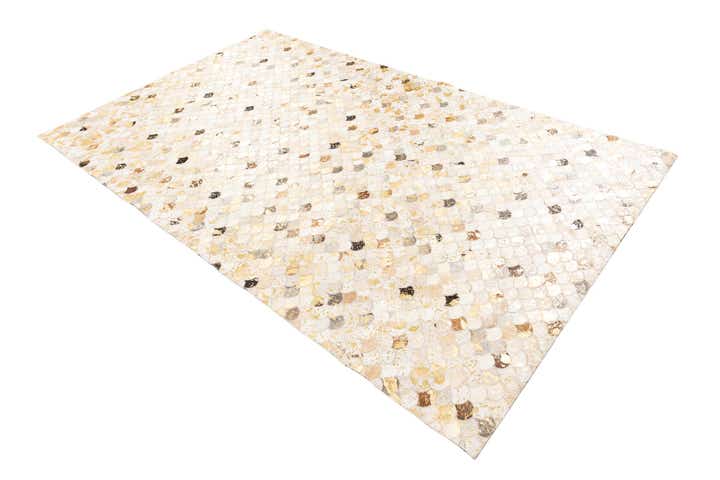 5' x 8' 1 Cowhide Leather Rug