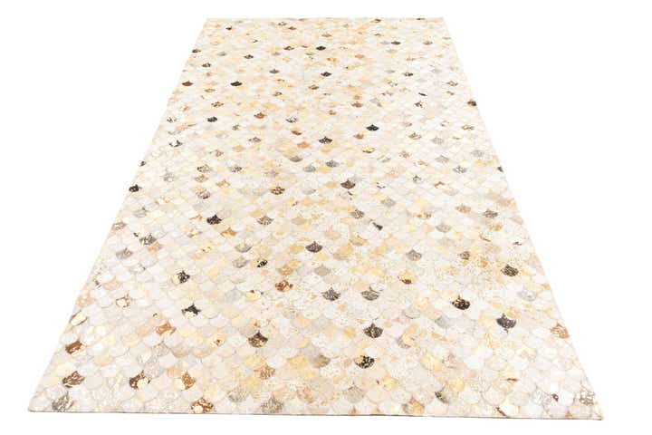 5' x 8' 1 Cowhide Leather Rug