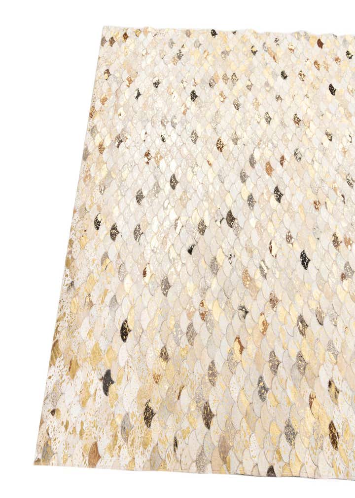 5' x 8' 1 Cowhide Leather Rug