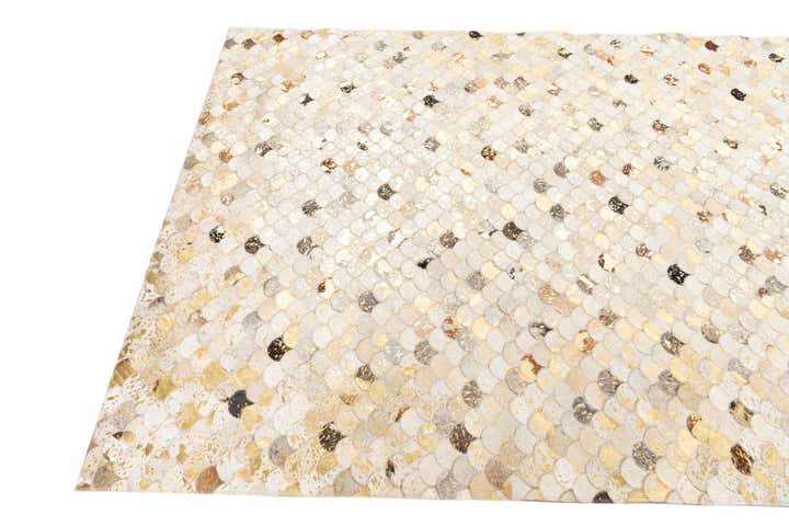 5' x 8' 1 Cowhide Leather Rug