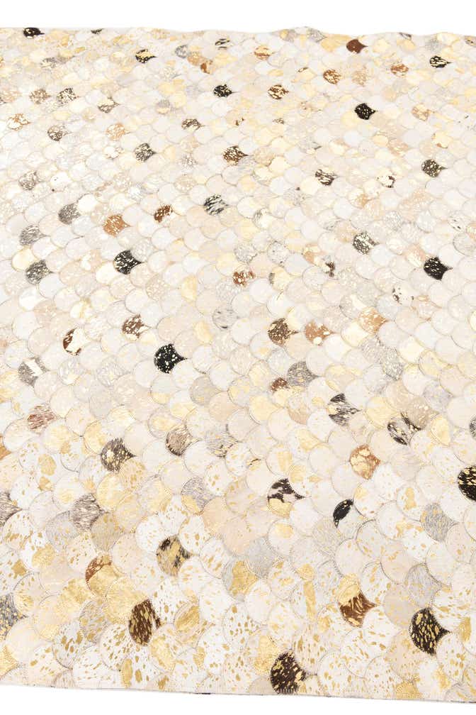5' x 8' 1 Cowhide Leather Rug