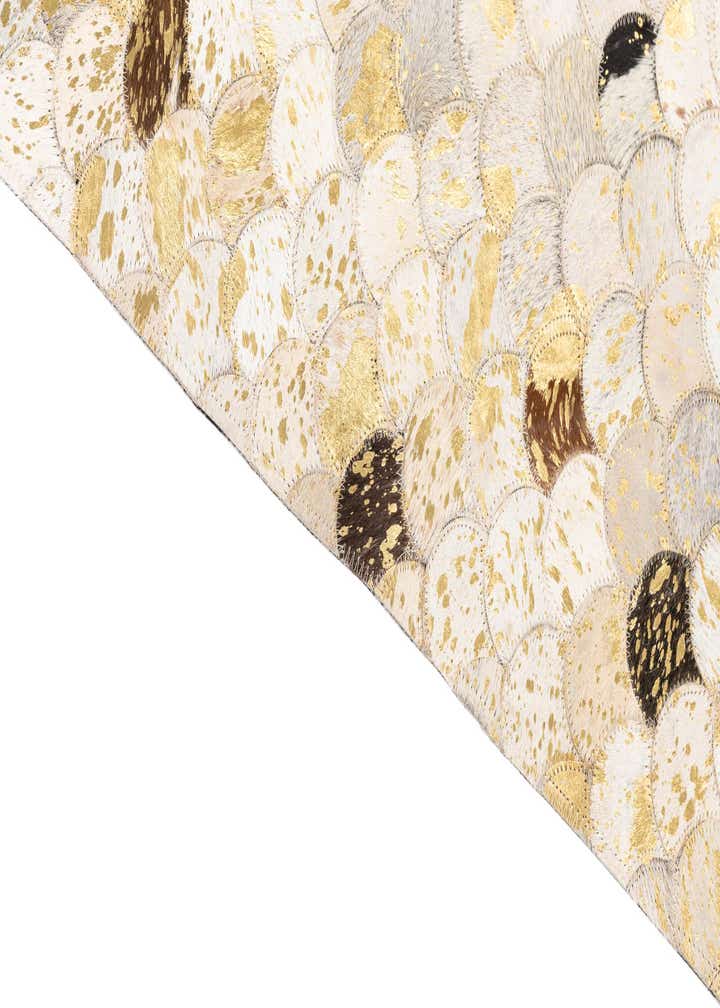 5' x 8' 1 Cowhide Leather Rug