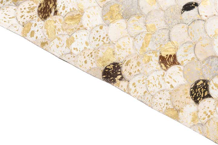 5' x 8' 1 Cowhide Leather Rug