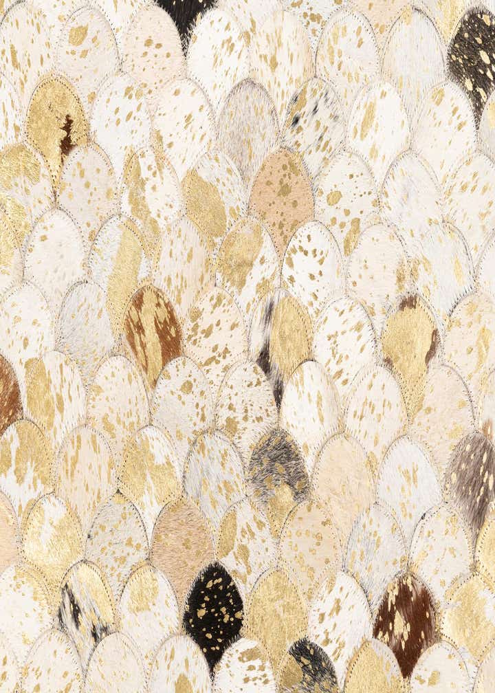 5' x 8' 1 Cowhide Leather Rug