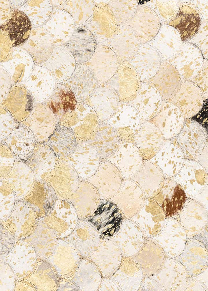 5' x 8' 1 Cowhide Leather Rug