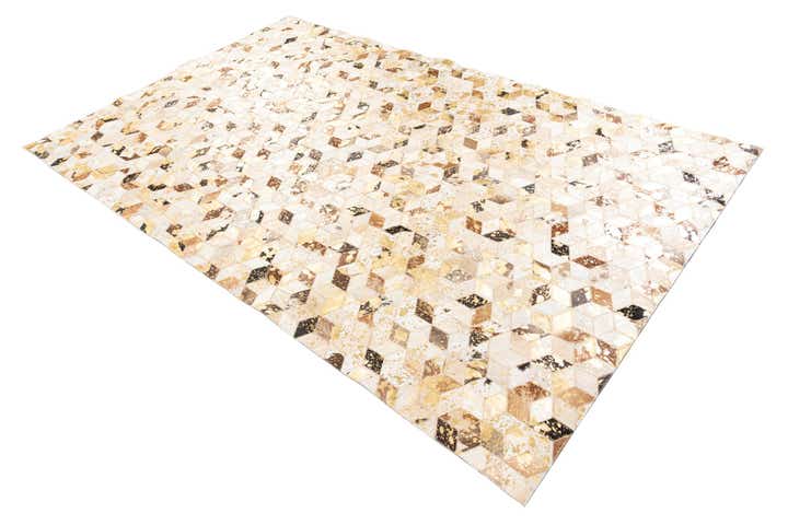 5' x 7' 10 Cowhide Leather Rug