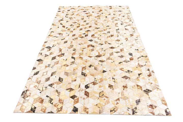 5' x 7' 10 Cowhide Leather Rug