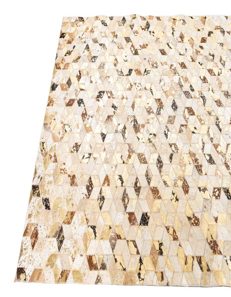 Detail image of 5' x 7' 10 Cowhide Leather Rug