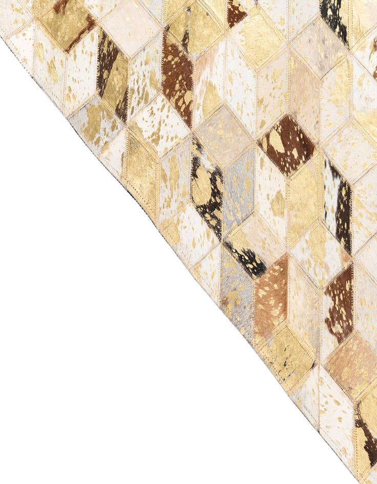 Detail image of 5' x 7' 10 Cowhide Leather Rug