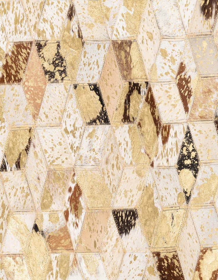 Detail image of 5' x 7' 10 Cowhide Leather Rug