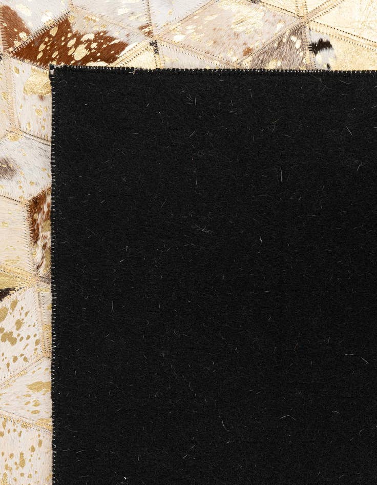 Detail image of 5' x 7' 10 Cowhide Leather Rug