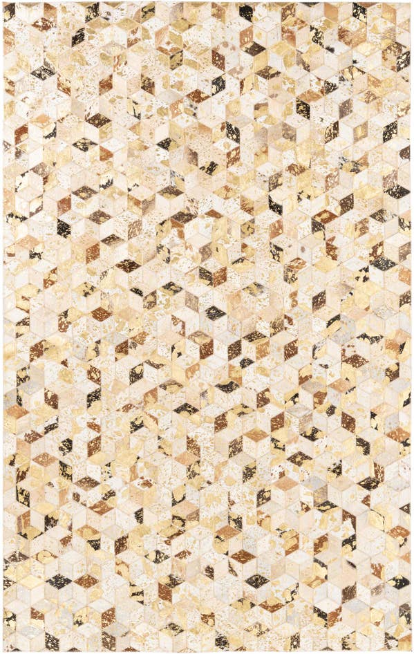 Detail image of 5' x 7' 10 Cowhide Leather Rug