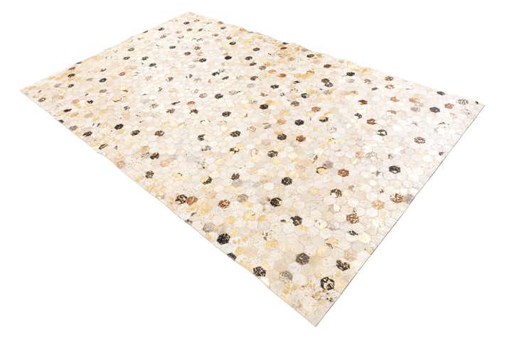 5' x 8' 1 Cowhide Leather Rug