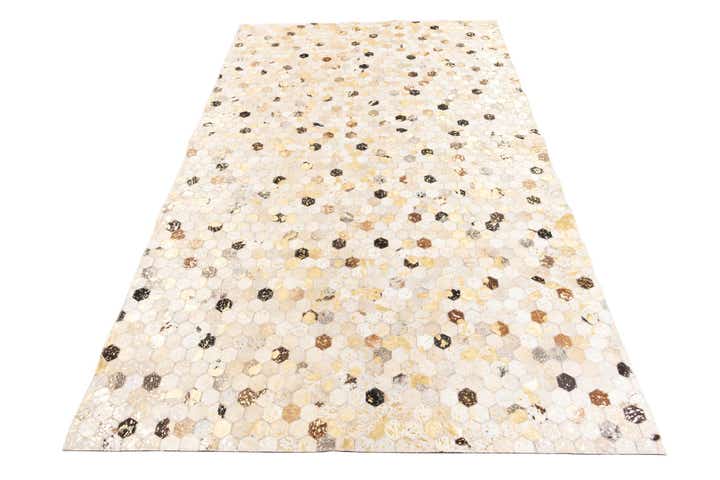 5' x 8' 1 Cowhide Leather Rug