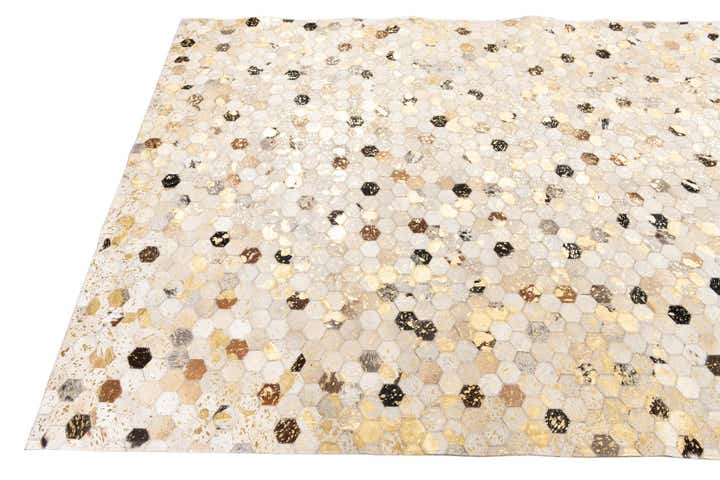 5' x 8' 1 Cowhide Leather Rug