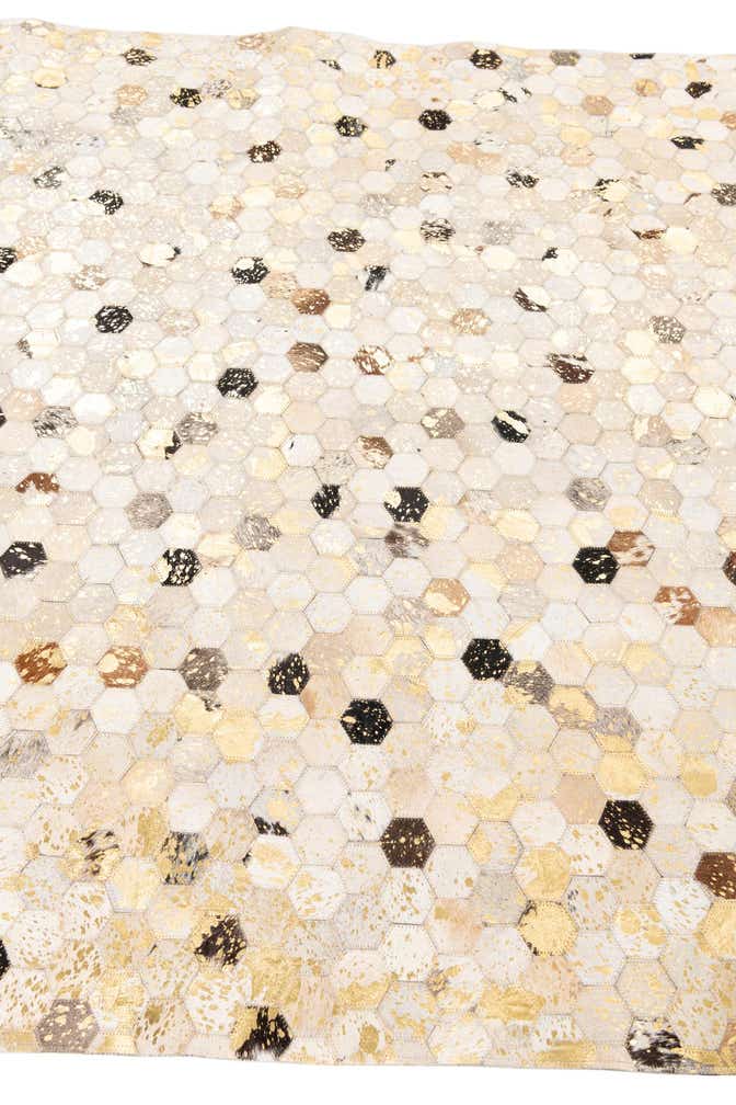 5' x 8' 1 Cowhide Leather Rug