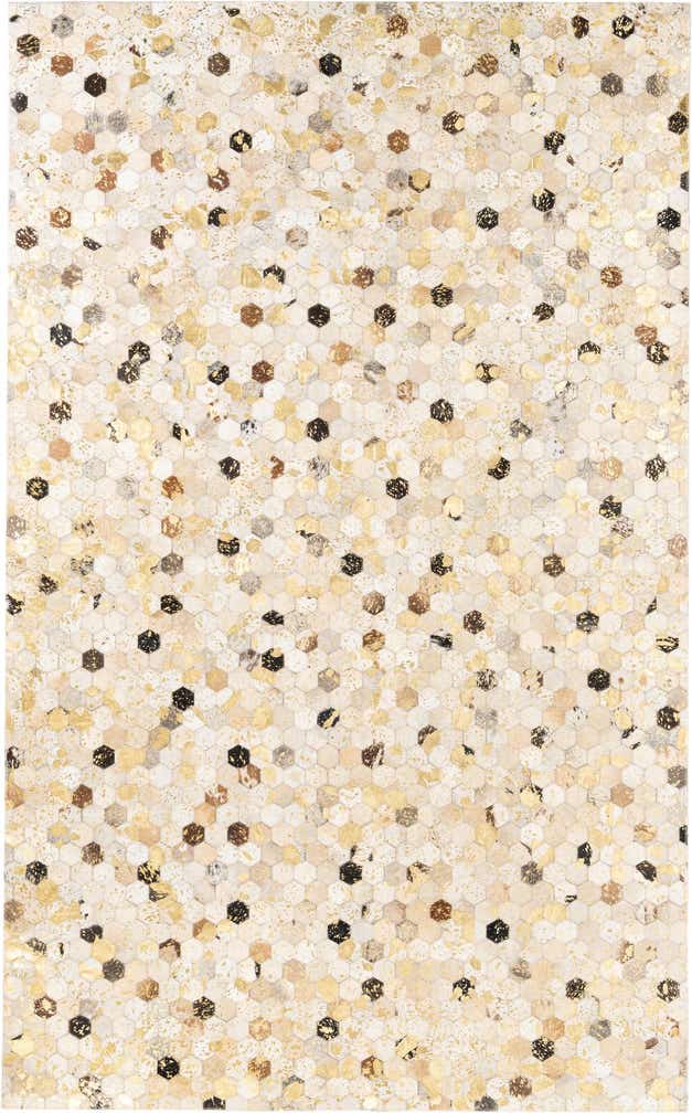 5' x 8' 1 Cowhide Leather Rug