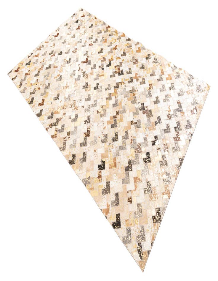 Detail image of 5' x 7' 10 Cowhide Leather Rug