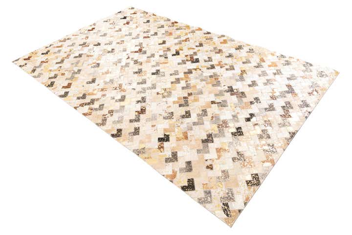 5' x 7' 10 Cowhide Leather Rug