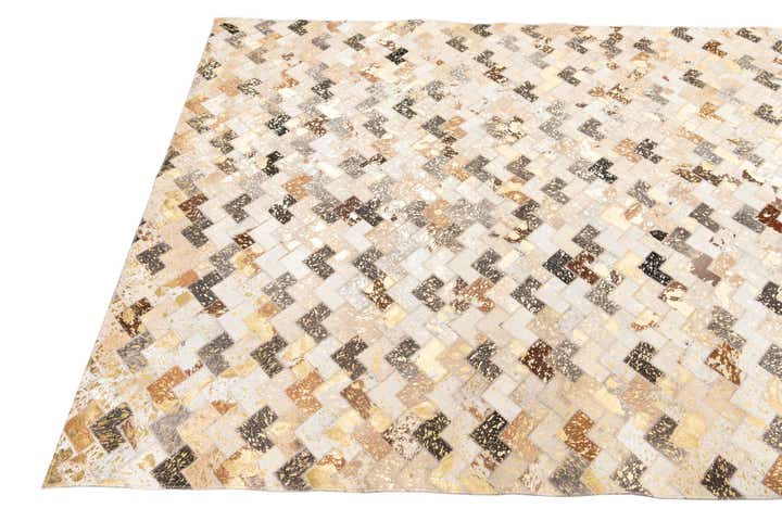 5' x 7' 10 Cowhide Leather Rug