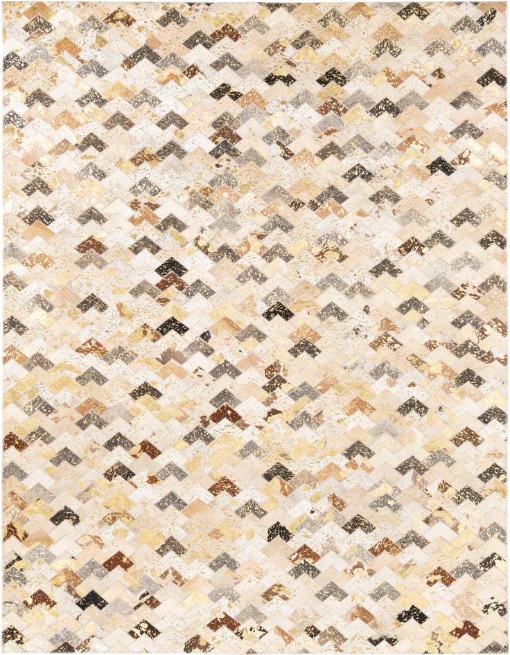 Detail image of 5' x 7' 10 Cowhide Leather Rug