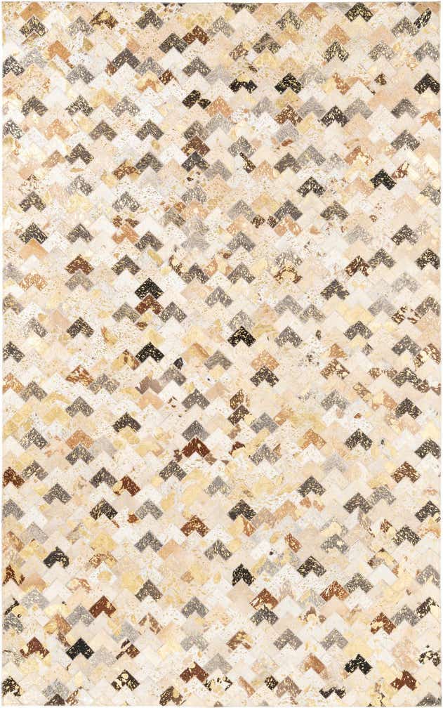 5' x 7' 10 Cowhide Leather Rug