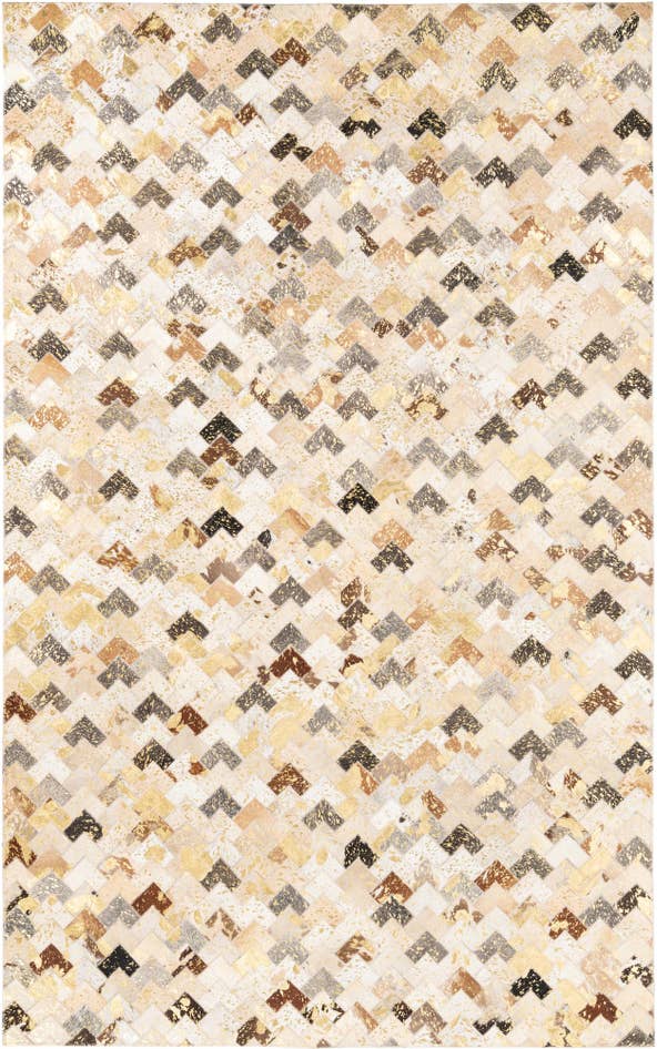Detail image of 5' x 7' 10 Cowhide Leather Rug