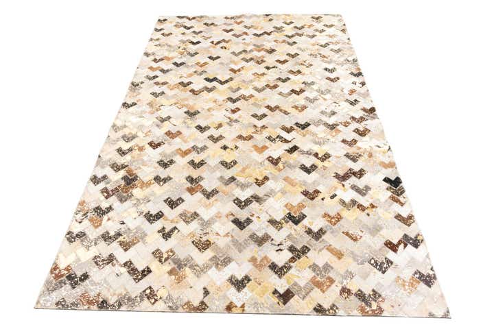 5' x 8' 1 Cowhide Leather Rug