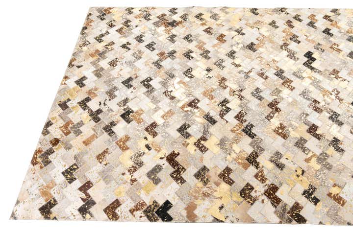 5' x 8' 1 Cowhide Leather Rug
