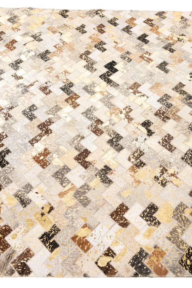 5' x 8' 1 Cowhide Leather Rug